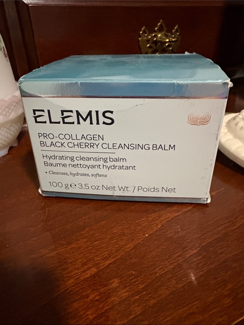 ELEMIS Pro-Collagen Black Cherry Cleansing Balm — Blue and White Box